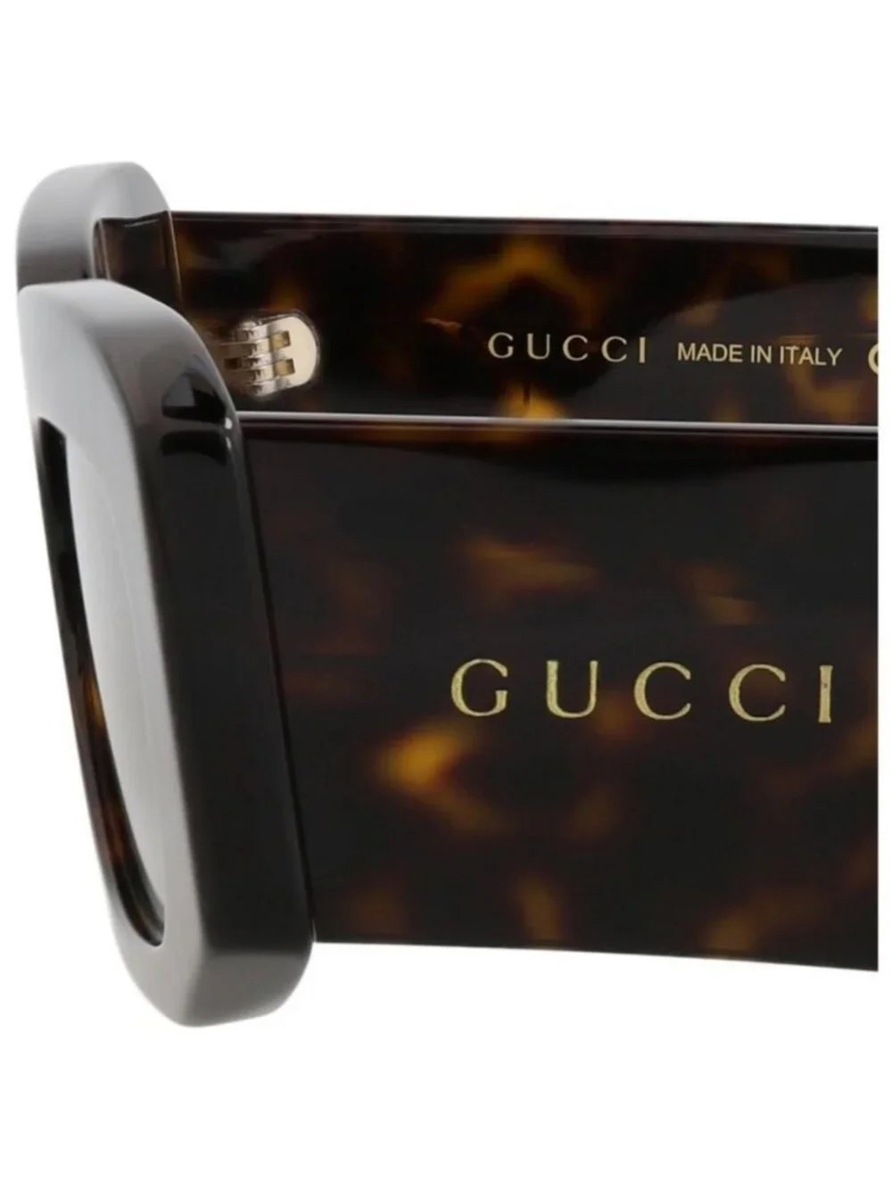 New Gucci Mens Square/Rectangle Havana Havana Brown Fashion Designer Sunglasses